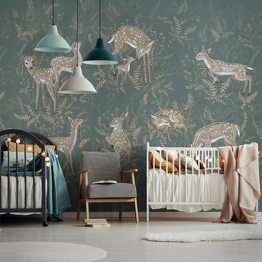 Фотообои в интерьере артикул BAMBI, FAUNA, Factura